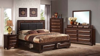 B2750G Bedroom in Cherry w/6 Drawer Bed & Optional Casegoods [EGBS-B2750G-JD-6DR]