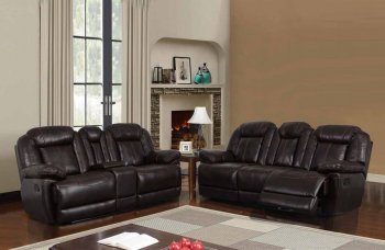 U8304 Motion Sofa in Dark Brown by Global w/Options [GFS-U8304]