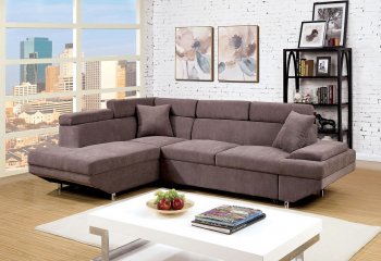 Foreman Sectional Sofa CM6125BR in Brown Fabric [FASS-CM6125BR-Foreman]