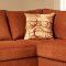 Terracotta Fabric Modern Sectional Sofa w/Optional Ottoman