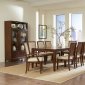 Warm Brown Cherry Finish Modern Dining Table w/Optional Items