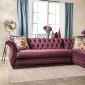 Rotterdam SM2262 Sectional Sofa in Plum Velvet Fabric