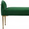 Owen Bench 144 in Green Velvet Fabric by Meridian