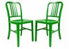 Alton Set of 4 Dining Chairs NA15G in Green by LeisureMod