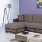 Elit Form Sectional Sofa Bed in Brown Fabric by Casamode