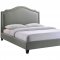 Charlotte Oueen Bed in Gray Fabric by Modway