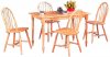 Natural Finish Classic 5Pc Dinette Set w/Rectangle Leg Table