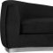 Julian Sofa 621 in Black Velvet Fabric by Meridian w/Options