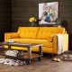 Madelyn Sofa SM8818 in Yellow Fabric