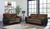 UMC7KD Sofa & Loveseat Set by Global in Coffee & Brown PVC