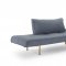 Zeal Sofa Bed in Light Blue w/Brass Legs by Innovation