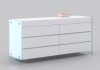 Il Vetro Double Dresser in High Gloss White by Casabianca