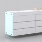 Il Vetro Double Dresser in High Gloss White by Casabianca