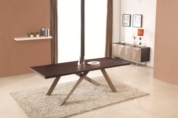 Nova Dining Table in Dark Oak by J&M w/Optional Chairs [JMDS-Nova]