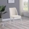 Acadia Dining Set 5Pc 105580 White by Coaster w/Beige Chairs