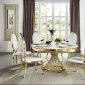 Fallon Dining Table DN01189 Gold & Faux Marble by Acme w/Options