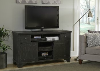 Aspen Skies TV Console 416-TV in Wire Brushed Black by Liberty [LFTV-516-TV-Aspen Skies Black]