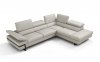 Rimini Sectional Sofa in Light Gray Leather by J&M