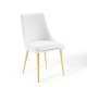 Viscount Dining Chair Set of 2 in White Velvet by Modway