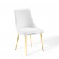 Viscount Dining Chair Set of 2 in White Velvet by Modway