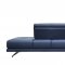 Spazio Sectional Sofa in Blue Full Leather by VIG