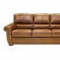 Hazelnut Full Leather Classic Living Room Sofa & Loveseat Set