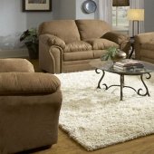 Brown or Buff Microfiber Classic Sofa & Loveseat Set w/Soft Seat