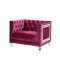 Heibero Sofa 56895 in Burgundy Velvet by Acme w/Options