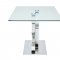 151 Dining Table by ESF w/Glass Top & Optional 110 White Chairs