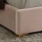 Becca Bed in Pink Velvet Fabric by Meridian w/Options