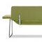 Green Microfiber Modern Artistic Bench with Chrome Steel Frame