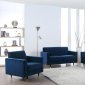 Lola Sofa 619 in Navy Velvet Fabric by Meridian w/Options