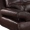 Brown Leather Elegant Contemporary Living Room W/Tufted Seats