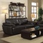 Zenon Sofa & Loveseat 551101 in Dark Brown Leatherette - Coaster