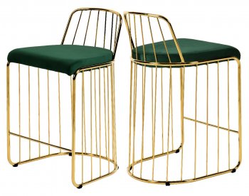 Gio Counter Height Stools 759 Set of 2 in Green by Meridian [MRDC-759Green Gio]