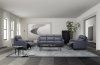 Leonard Power Motion Sofa in Stone Leather by Beverly Hills