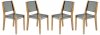 Barker Set of 4 Dining Chairs BC19TBL in Black by LeisureMod