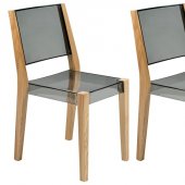 Barker Set of 4 Dining Chairs BC19TBL in Black by LeisureMod