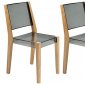 Barker Set of 4 Dining Chairs BC19TBL in Black by LeisureMod