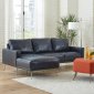 Narrot Sectional Sofa 508800 in Navy Blue Leatherette by Coaster