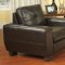 Dark Cappuccino Bonded Leather Modern Sofa & Loveseat Set