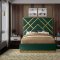 Vector Bed in Green Velvet Fabric by Meridian w/Options