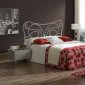 Silver Finish Modern Metal Frame Bed