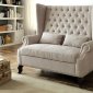 Alcacer Accent Loveseat Bench CM-BN6223 in Beige Fabric