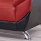 U9105 Sofa & Loveseat Set in Red & Black by Global w/Options