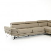 Aria Sectional Sofa in Grey Full Leather by VIG