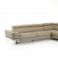 Aria Sectional Sofa in Grey Full Leather by VIG