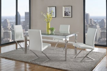 Tara Dining Table 5Pc Set by Chintaly w/Jade Chairs [CYDS-Tara-DT-CLR-Jade]