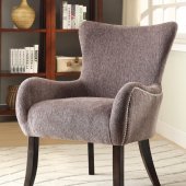 902504 Accent Chair Set of 2 in Grey Chenille Fabric by Coaster