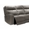 Santana Power Motion Sofa in Gray Leather Match by Klaussner